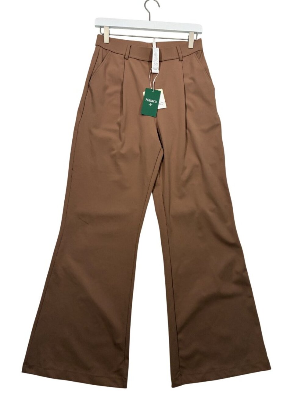 Halara Flex DayStretch High Waisted Flare Pants Pockets Burro brown S - Picture 4 of 11